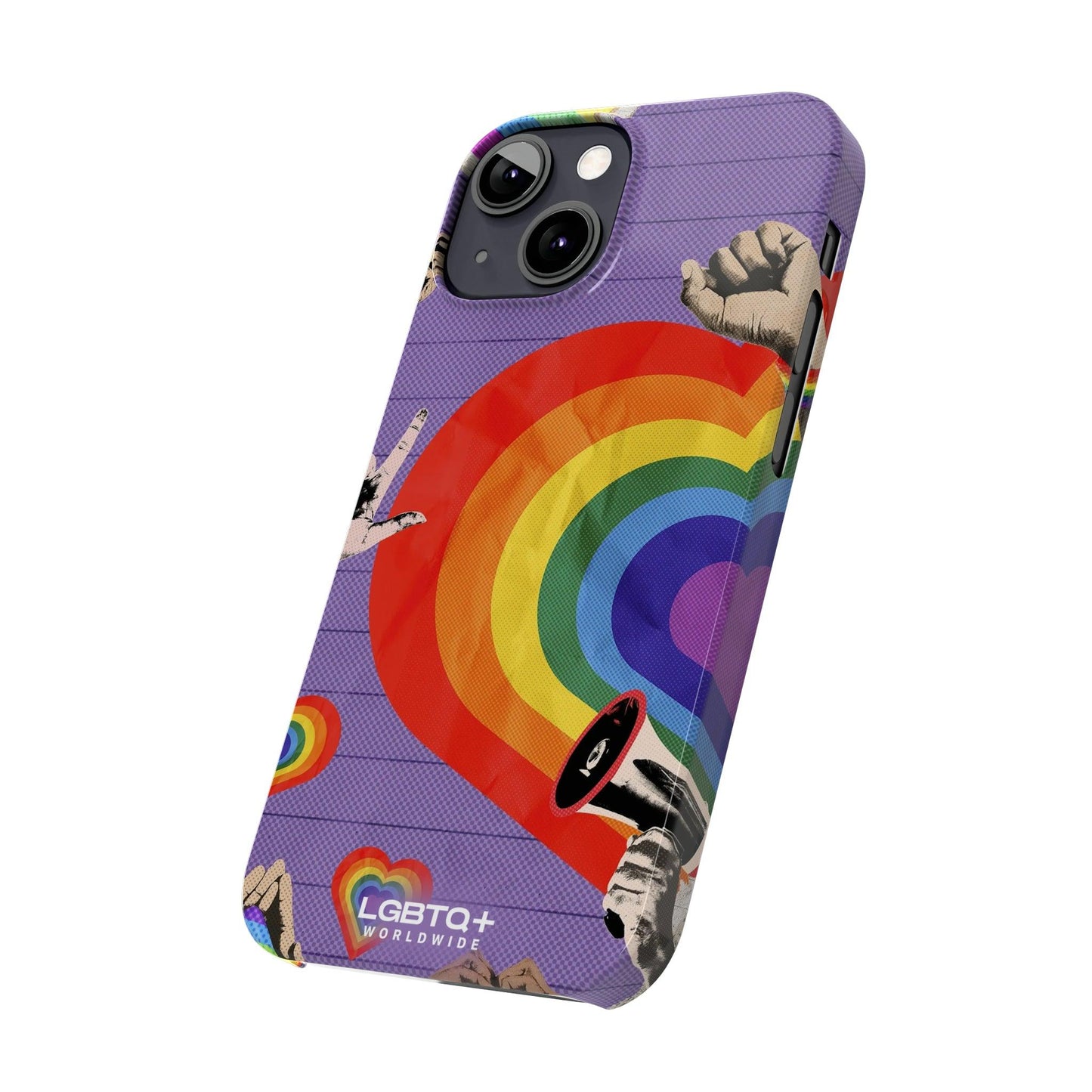 LGBTQWorldwide - ,,REGENBOGEN HERZ" Handyhülle Accessories, Back-to-School, card, Glossy, iPhone, iPhone Cases, Phone accessory, Phone Cases, Samsung Cases, Slim lgbtq Bekleidung Accessoires unisex Zubehör