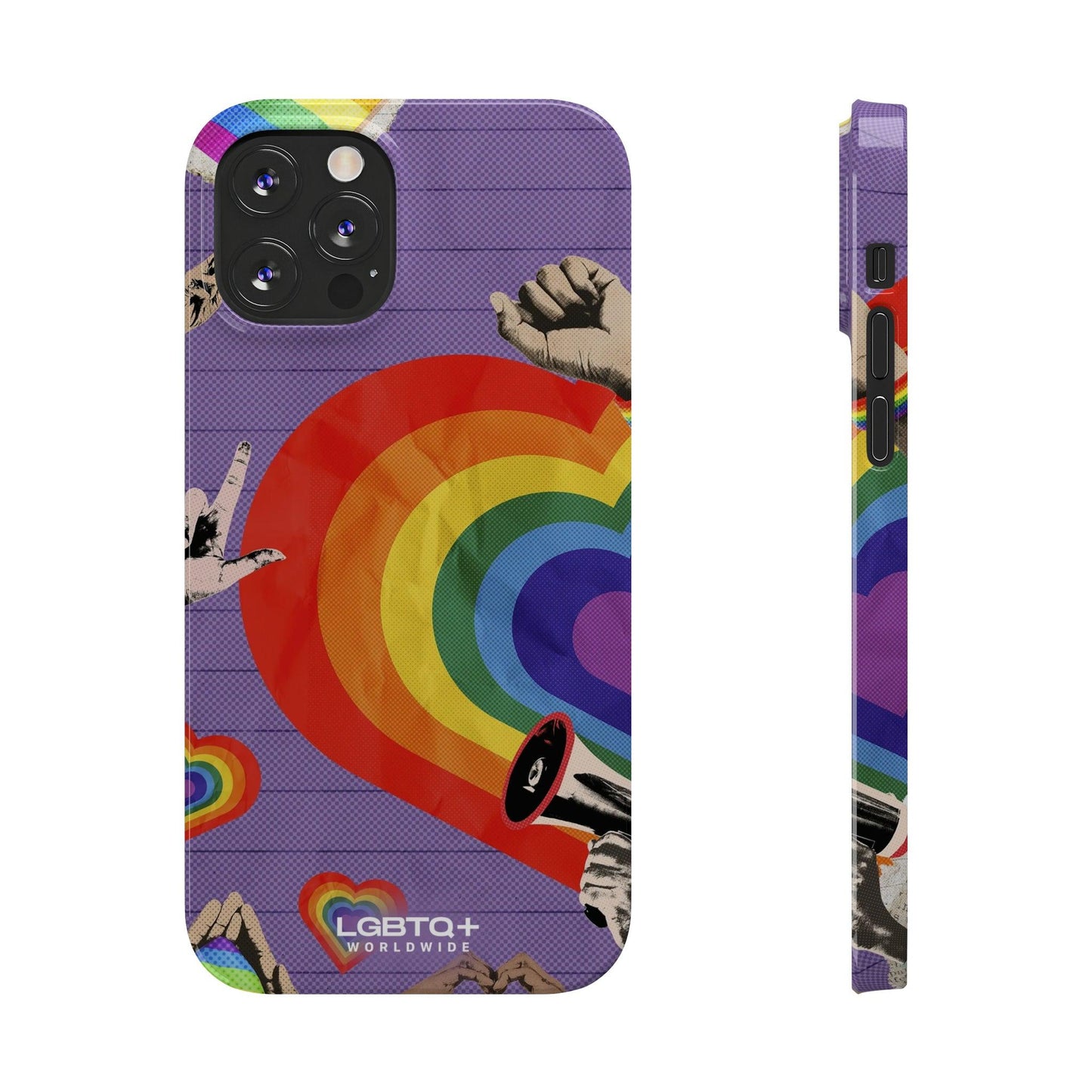 LGBTQWorldwide - ,,REGENBOGEN HERZ" Handyhülle Accessories, Back-to-School, card, Glossy, iPhone, iPhone Cases, Phone accessory, Phone Cases, Samsung Cases, Slim lgbtq Bekleidung Accessoires unisex Zubehör