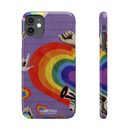 LGBTQWorldwide - ,,REGENBOGEN HERZ" Handyhülle Accessories, Back-to-School, card, Glossy, iPhone, iPhone Cases, Phone accessory, Phone Cases, Samsung Cases, Slim lgbtq Bekleidung Accessoires unisex Zubehör