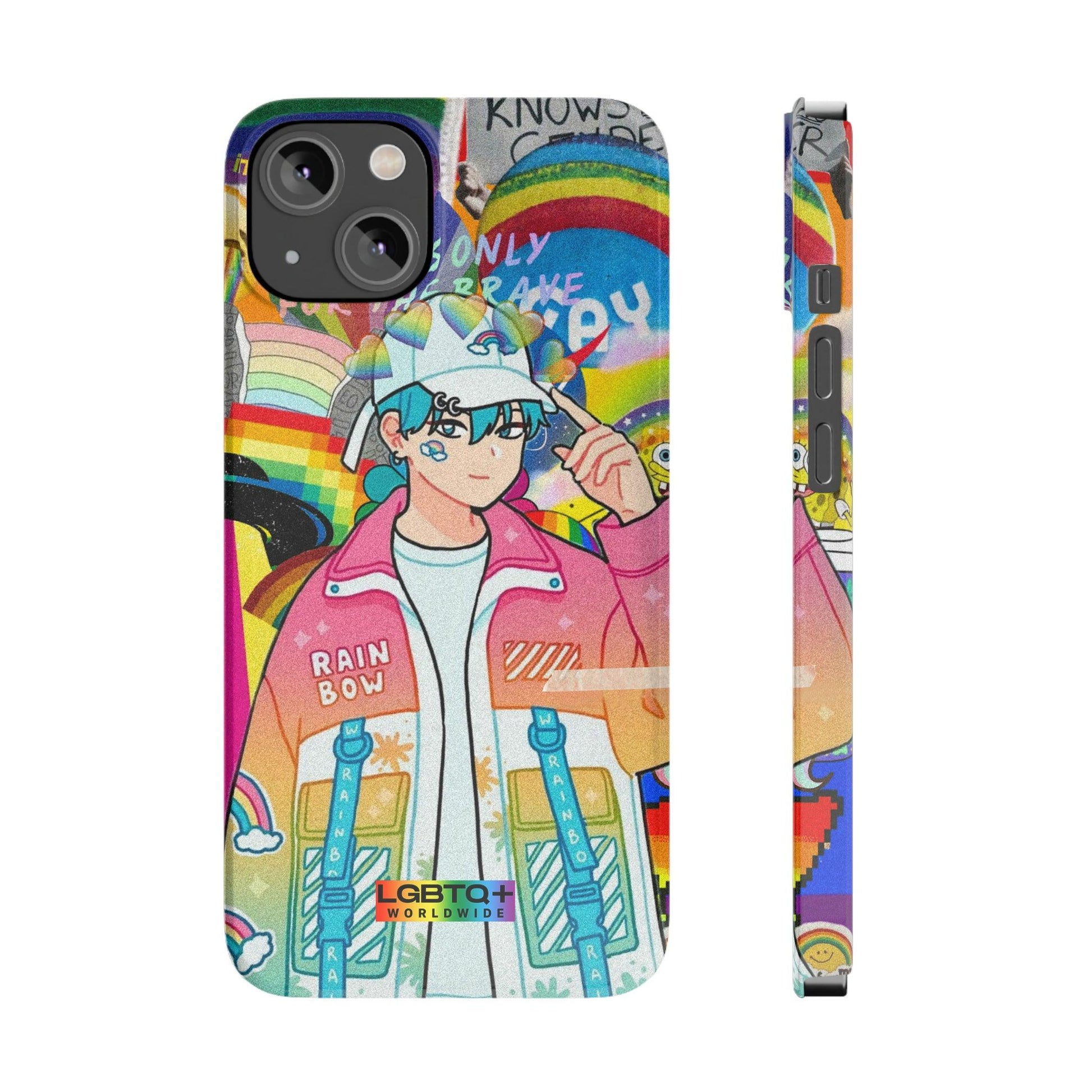 LGBTQWorldwide - ,,REGENBOGEN JUNGE" Handyhülle Accessories, Back-to-School, card, Glossy, iPhone, iPhone Cases, Phone accessory, Phone Cases, Samsung Cases, Slim lgbtq Bekleidung Accessoires unisex Zubehör