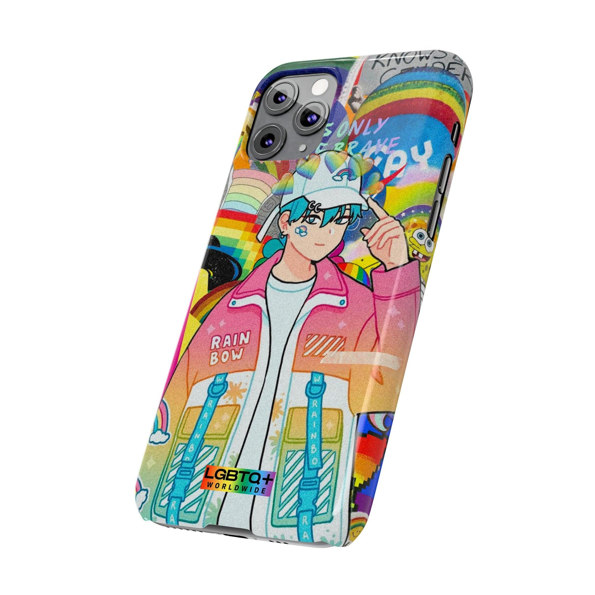 LGBTQWorldwide - ,,REGENBOGEN JUNGE" Handyhülle Accessories, Back-to-School, card, Glossy, iPhone, iPhone Cases, Phone accessory, Phone Cases, Samsung Cases, Slim lgbtq Bekleidung Accessoires unisex Zubehör