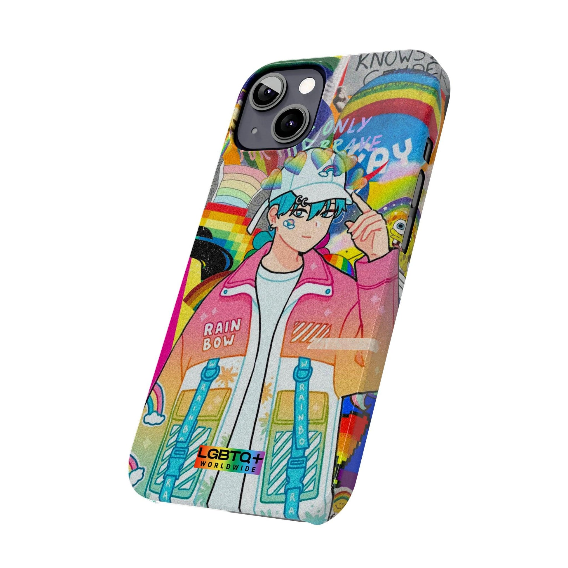 LGBTQWorldwide - ,,REGENBOGEN JUNGE" Handyhülle Accessories, Back-to-School, card, Glossy, iPhone, iPhone Cases, Phone accessory, Phone Cases, Samsung Cases, Slim lgbtq Bekleidung Accessoires unisex Zubehör