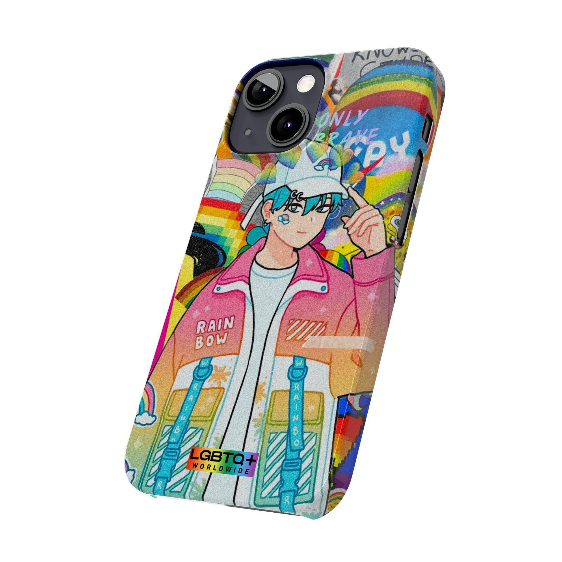 LGBTQWorldwide - ,,REGENBOGEN JUNGE" Handyhülle Accessories, Back-to-School, card, Glossy, iPhone, iPhone Cases, Phone accessory, Phone Cases, Samsung Cases, Slim lgbtq Bekleidung Accessoires unisex Zubehör