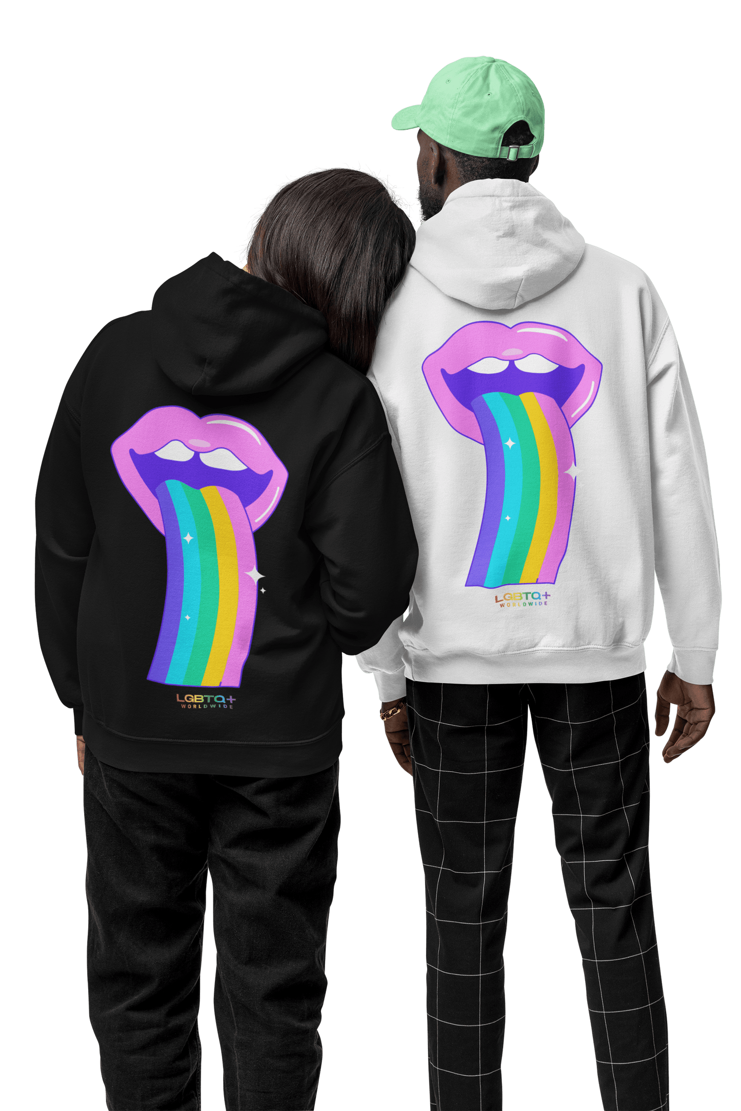 LGBTQWorldwide - ,,REGENBOGEN ZUNGE" Clothing, DTG, Eco-friendly, Hoodies, Men's Clothing, Recycled, Unisex, Vegan, Women's Clothing lgbtq Bekleidung Accessoires unisex Zubehör