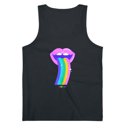 LGBTQWorldwide - ,,REGENBOGEN ZUNGE'' DTG, Eco-friendly, Men's Clothing, Neck Labels, Organic, Recycled, Slim fit, Sustainable, Tank Tops, Tanke, Vegan lgbtq Bekleidung Accessoires unisex Zubehör