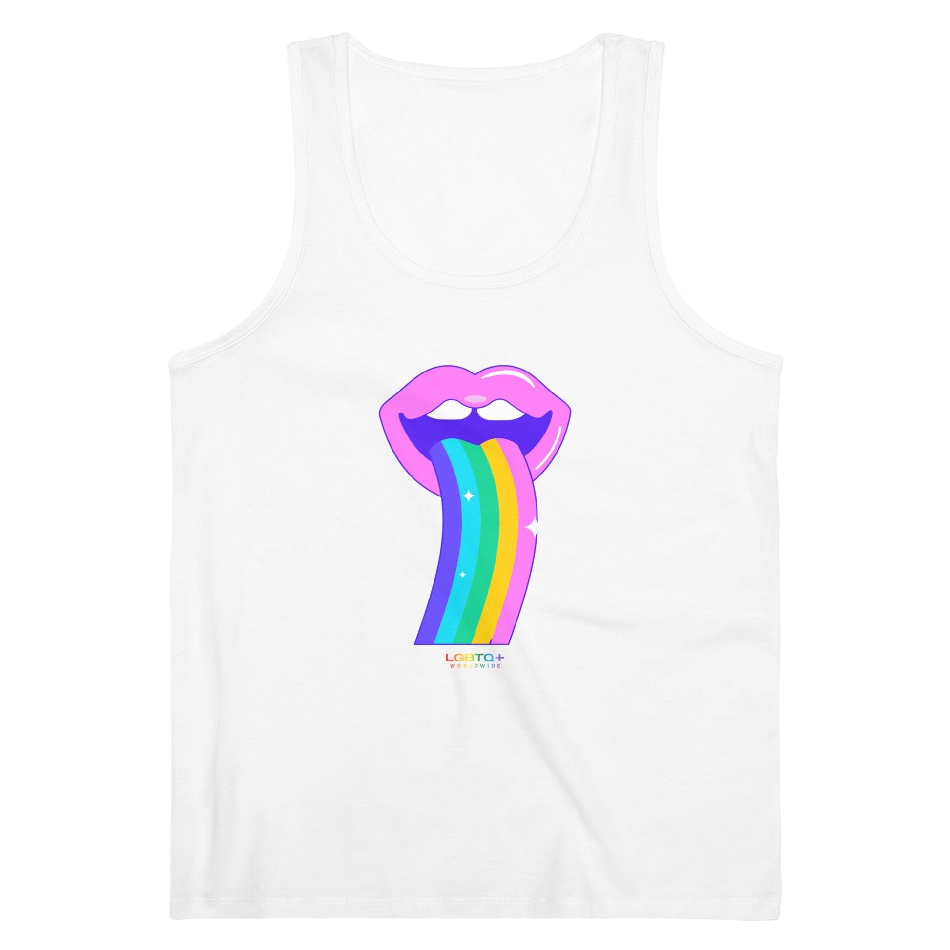 LGBTQWorldwide - ,,REGENBOGEN ZUNGE'' DTG, Eco-friendly, Men's Clothing, Neck Labels, Organic, Recycled, Slim fit, Sustainable, Tank Tops, Tanke, Vegan lgbtq Bekleidung Accessoires unisex Zubehör