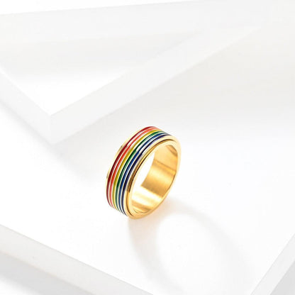 LGBTQWorldwide - Regenbogenring Silber Accessoires, All lgbtq Bekleidung Accessoires unisex Zubehör