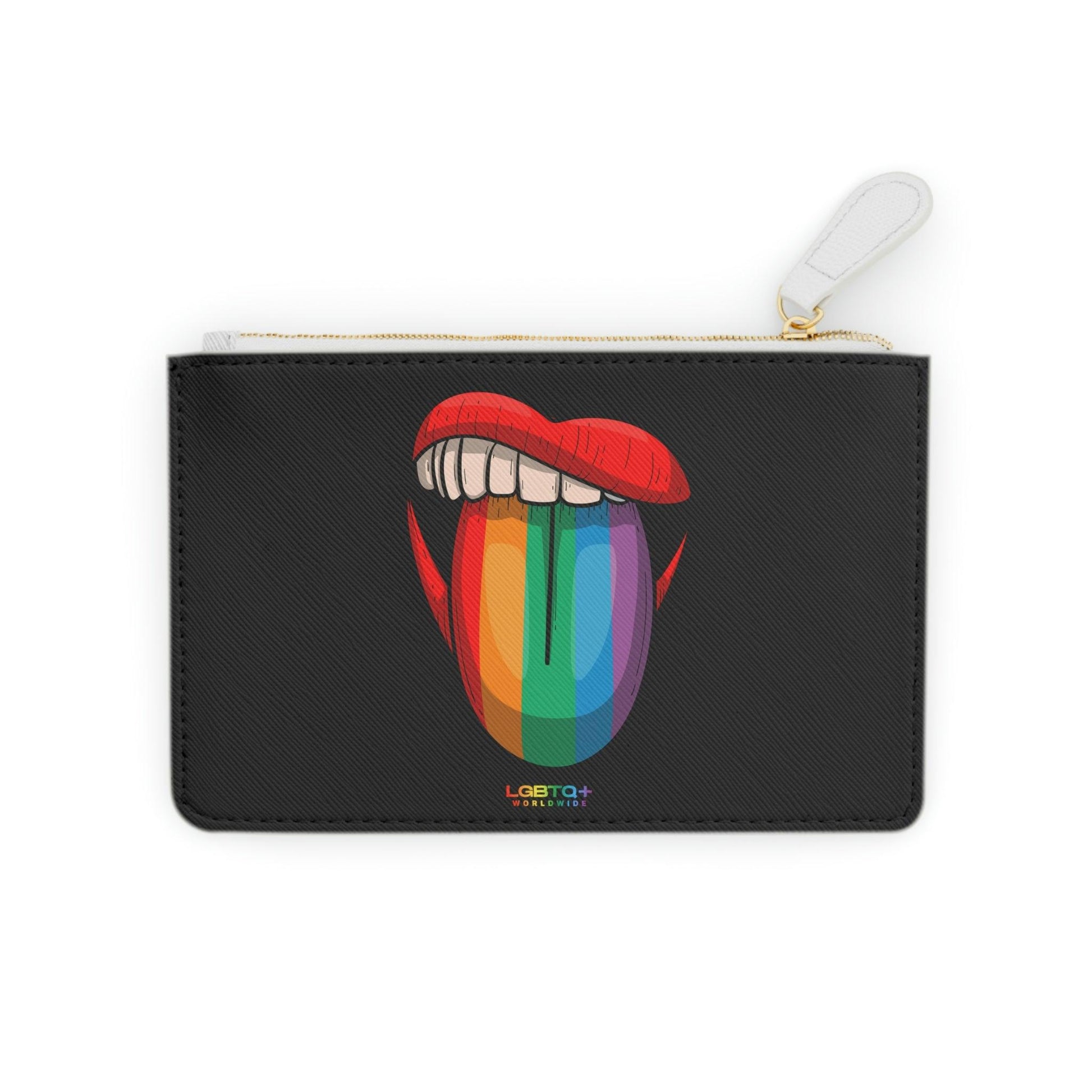 LGBTQWorldwide - ,,REGENBOGENZUNGE" Vegane Ledertasche Accessoires, Accessories, All, AOP, Assembled in the USA, Bags, Made in USA, mini bag, Vegan lgbtq Bekleidung Accessoires unisex Zubehör