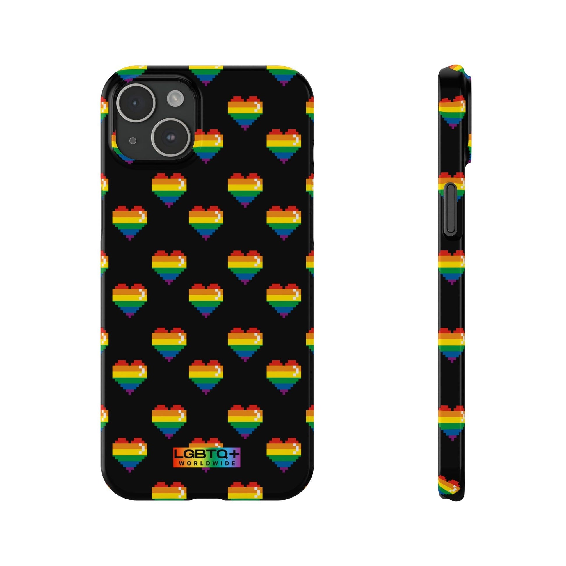 LGBTQWorldwide - ,,RETRO HERZEN" Handyhülle Accessories, Back-to-School, card, Glossy, iPhone, iPhone Cases, Phone accessory, Phone Cases, Samsung Cases, Slim lgbtq Bekleidung Accessoires unisex Zubehör