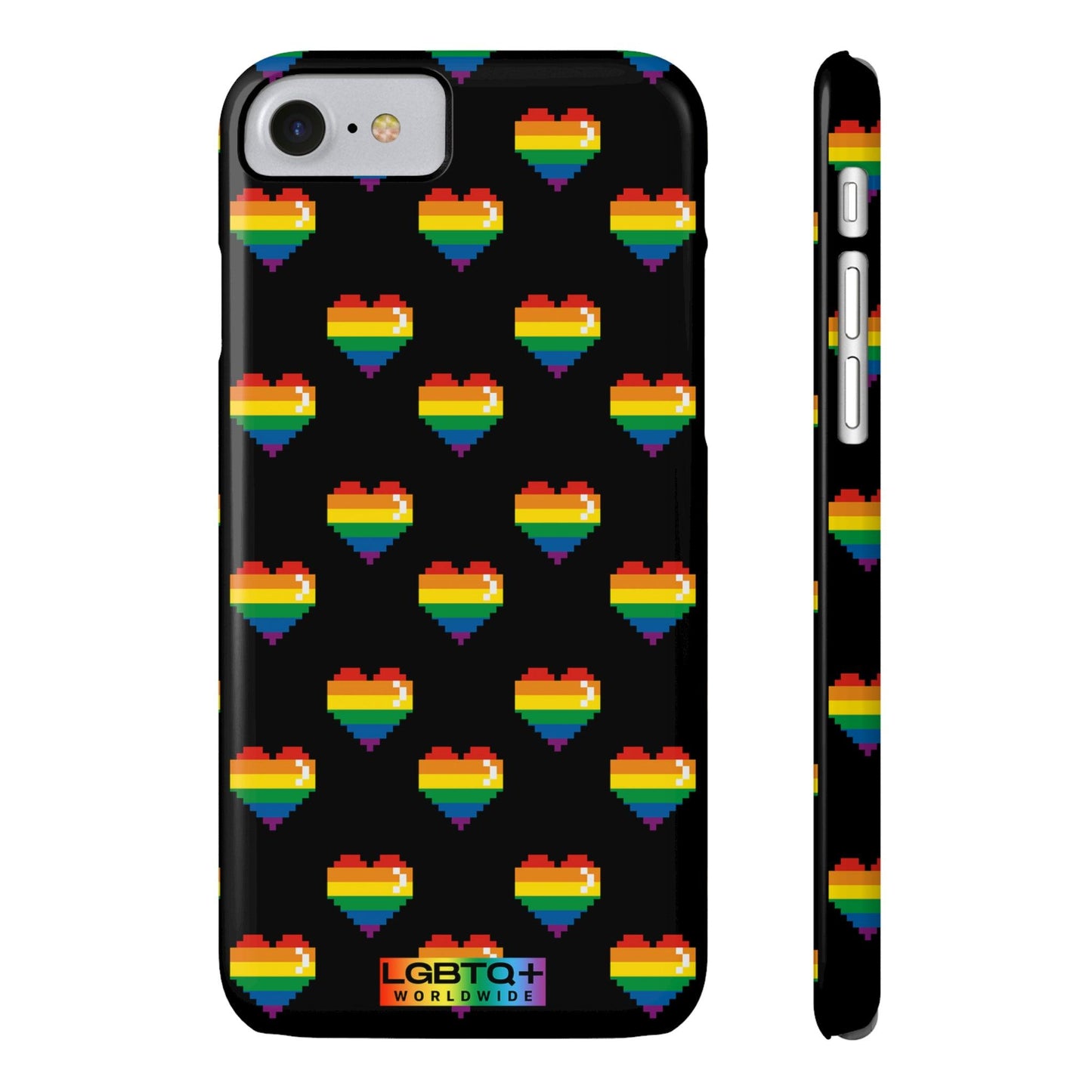 LGBTQWorldwide - ,,RETRO HERZEN" Handyhülle Accessories, Back-to-School, card, Glossy, iPhone, iPhone Cases, Phone accessory, Phone Cases, Samsung Cases, Slim lgbtq Bekleidung Accessoires unisex Zubehör