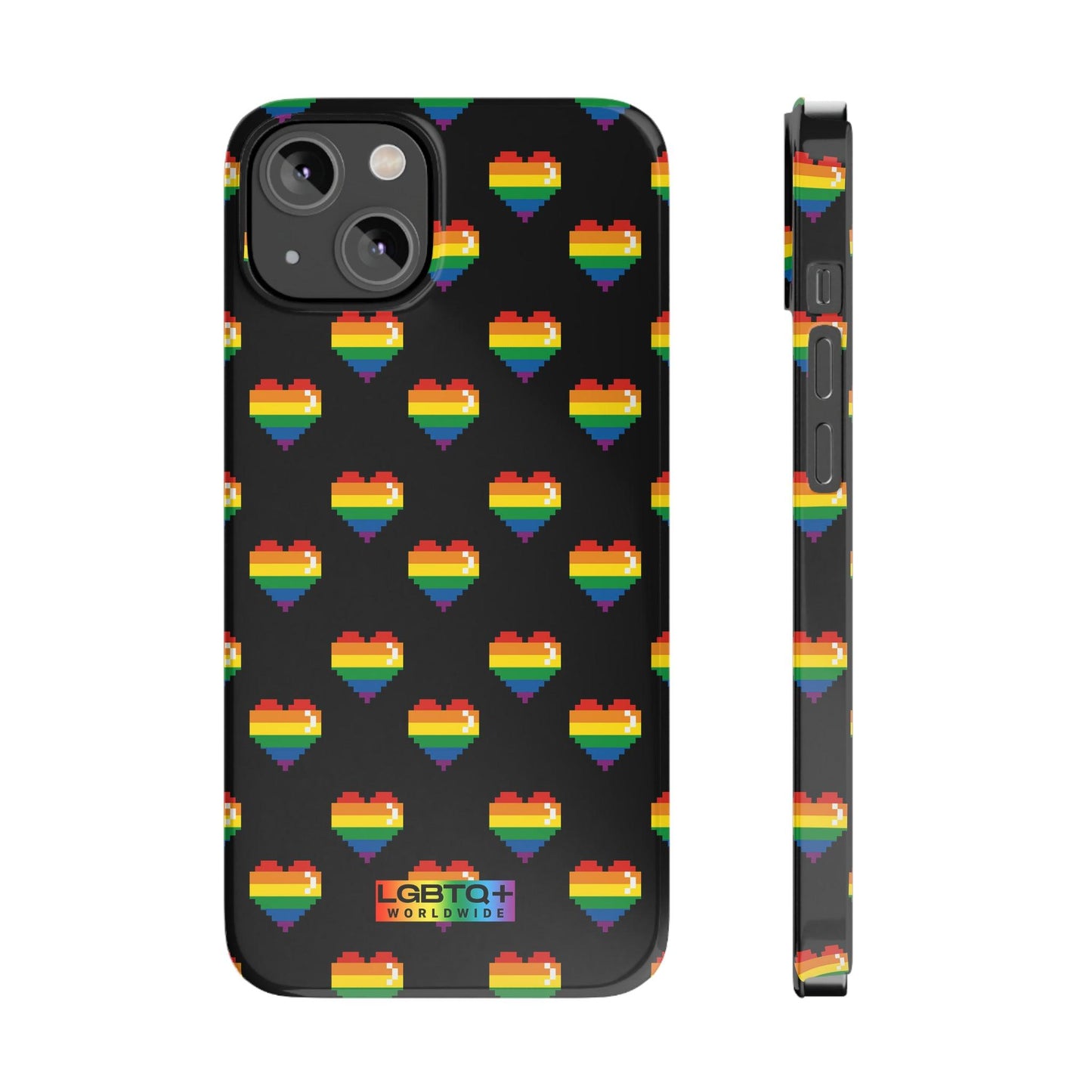 LGBTQWorldwide - ,,RETRO HERZEN" Handyhülle Accessories, Back-to-School, card, Glossy, iPhone, iPhone Cases, Phone accessory, Phone Cases, Samsung Cases, Slim lgbtq Bekleidung Accessoires unisex Zubehör