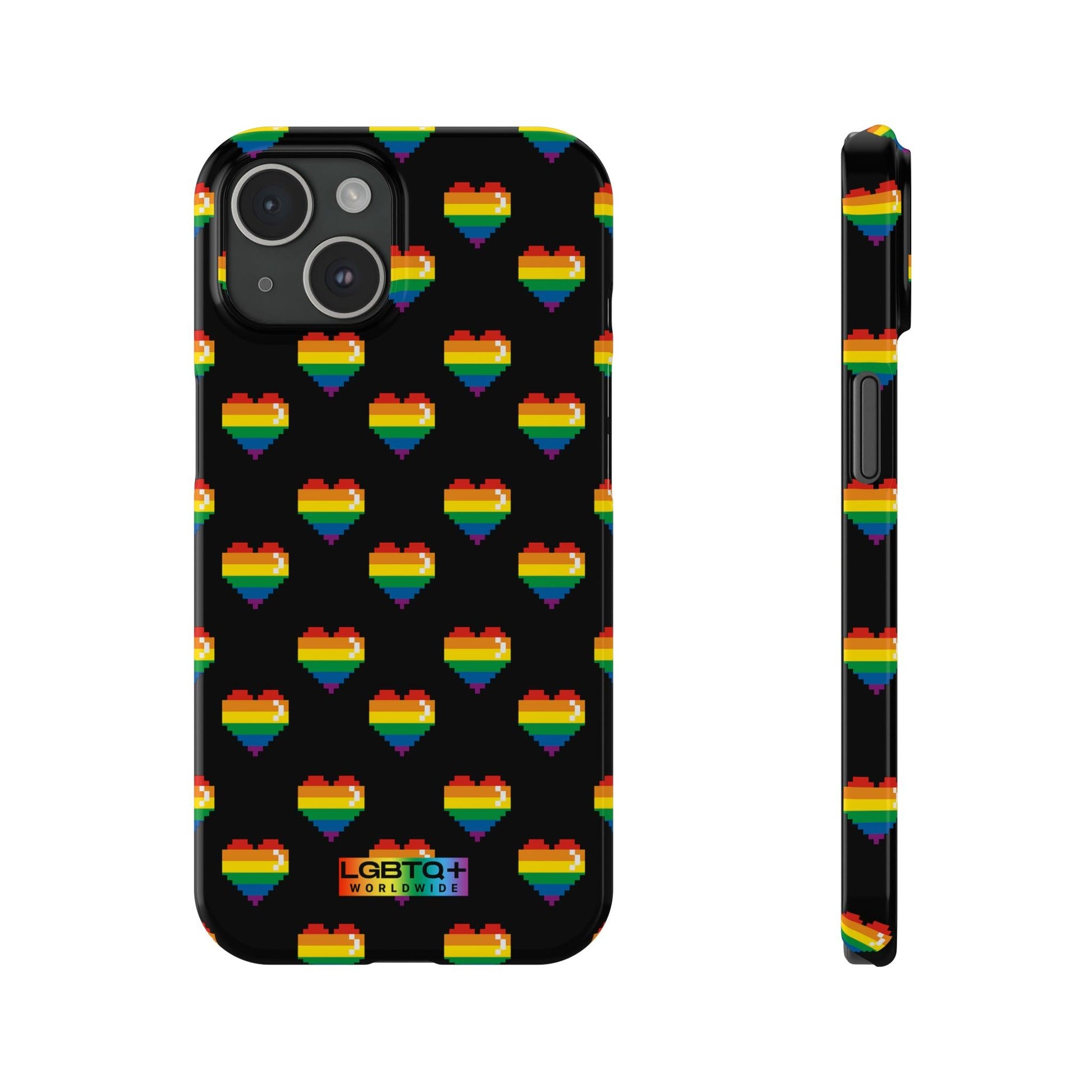 LGBTQWorldwide - ,,RETRO HERZEN" Handyhülle Accessories, Back-to-School, card, Glossy, iPhone, iPhone Cases, Phone accessory, Phone Cases, Samsung Cases, Slim lgbtq Bekleidung Accessoires unisex Zubehör