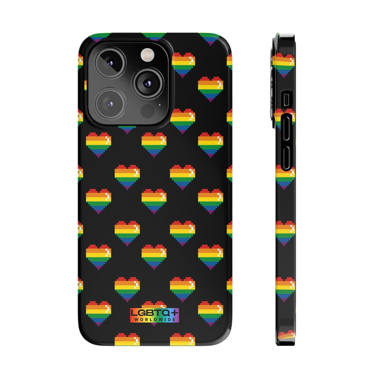 LGBTQWorldwide - ,,RETRO HERZEN" Handyhülle Accessories, Back-to-School, card, Glossy, iPhone, iPhone Cases, Phone accessory, Phone Cases, Samsung Cases, Slim lgbtq Bekleidung Accessoires unisex Zubehör