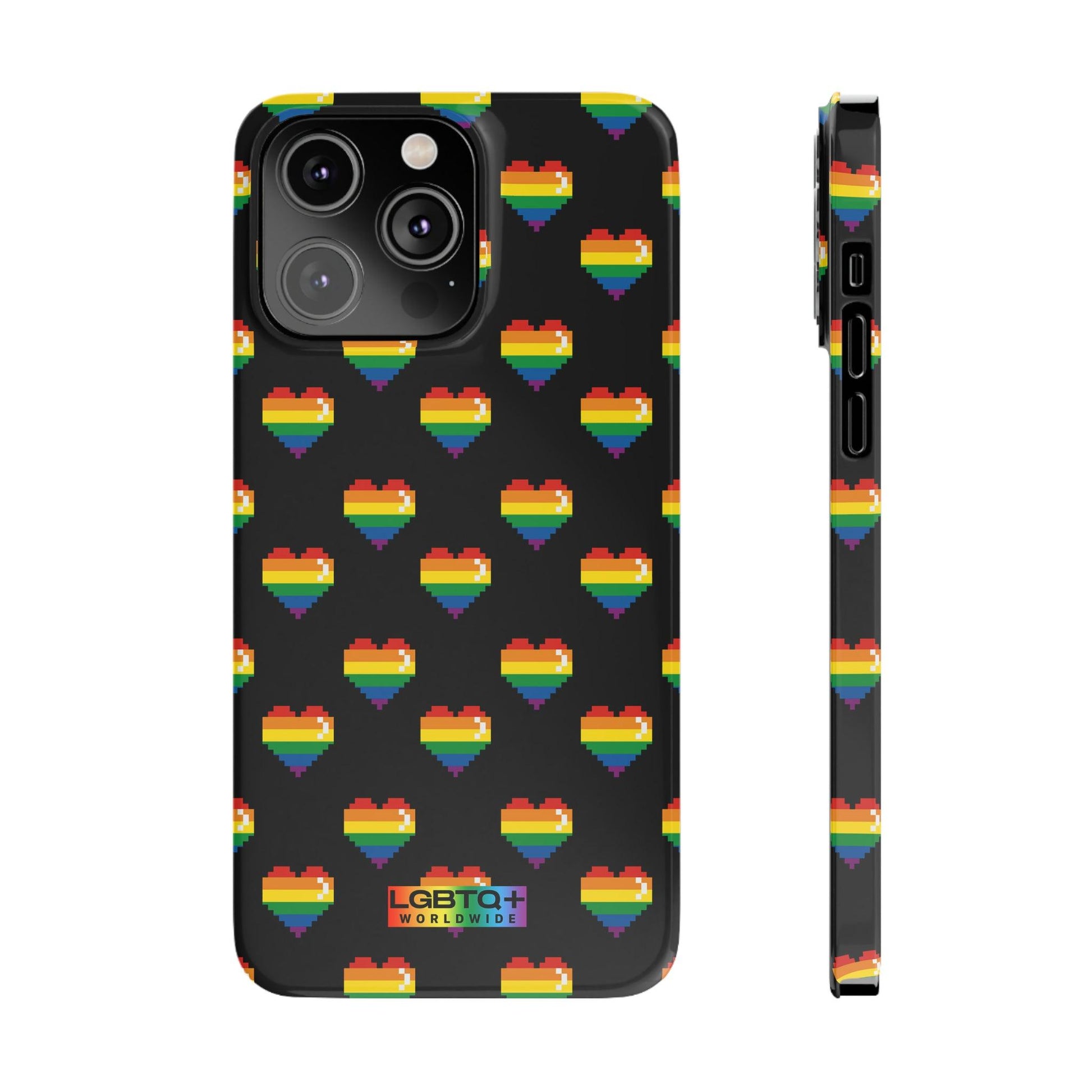 LGBTQWorldwide - ,,RETRO HERZEN" Handyhülle Accessories, Back-to-School, card, Glossy, iPhone, iPhone Cases, Phone accessory, Phone Cases, Samsung Cases, Slim lgbtq Bekleidung Accessoires unisex Zubehör