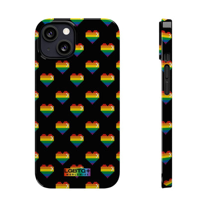 LGBTQWorldwide - ,,RETRO HERZEN" Handyhülle Accessories, Back-to-School, card, Glossy, iPhone, iPhone Cases, Phone accessory, Phone Cases, Samsung Cases, Slim lgbtq Bekleidung Accessoires unisex Zubehör