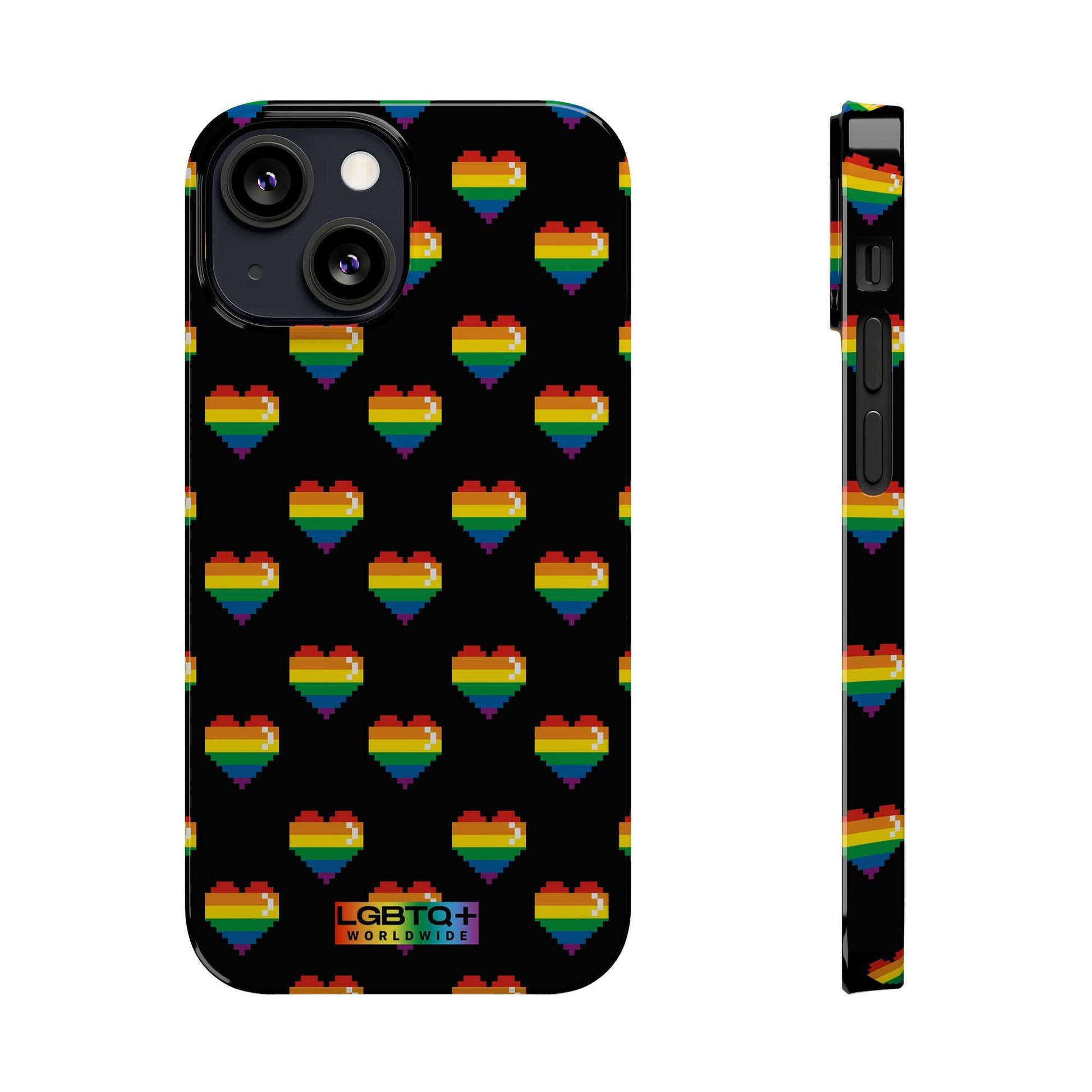 LGBTQWorldwide - ,,RETRO HERZEN" Handyhülle Accessories, Back-to-School, card, Glossy, iPhone, iPhone Cases, Phone accessory, Phone Cases, Samsung Cases, Slim lgbtq Bekleidung Accessoires unisex Zubehör