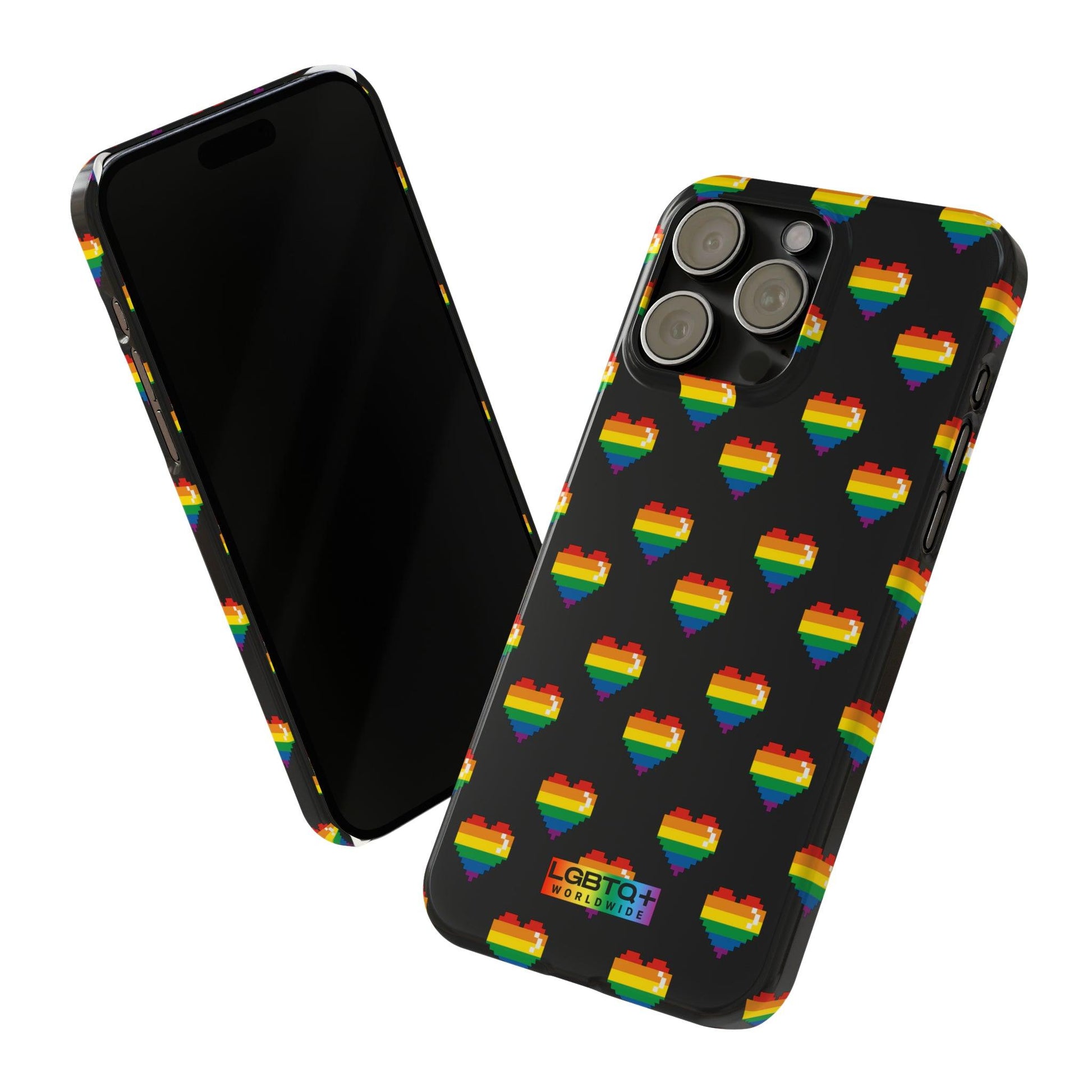 LGBTQWorldwide - ,,RETRO HERZEN" Handyhülle Accessories, Back-to-School, card, Glossy, iPhone, iPhone Cases, Phone accessory, Phone Cases, Samsung Cases, Slim lgbtq Bekleidung Accessoires unisex Zubehör