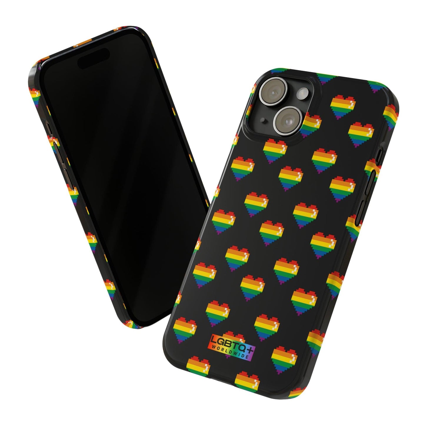 LGBTQWorldwide - ,,RETRO HERZEN" Handyhülle Accessories, Back-to-School, card, Glossy, iPhone, iPhone Cases, Phone accessory, Phone Cases, Samsung Cases, Slim lgbtq Bekleidung Accessoires unisex Zubehör