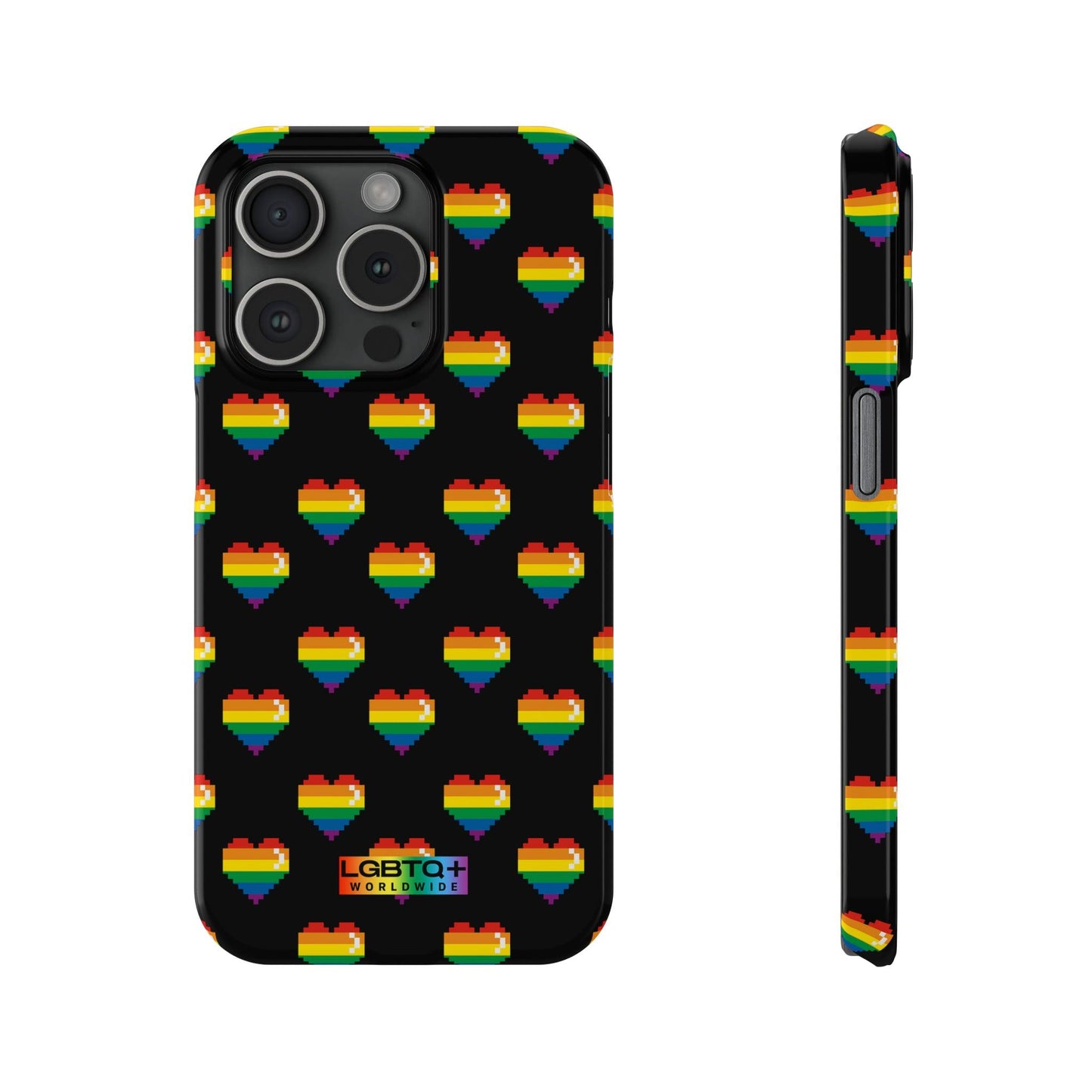 LGBTQWorldwide - ,,RETRO HERZEN" Handyhülle Accessories, Back-to-School, card, Glossy, iPhone, iPhone Cases, Phone accessory, Phone Cases, Samsung Cases, Slim lgbtq Bekleidung Accessoires unisex Zubehör