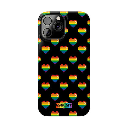 LGBTQWorldwide - ,,RETRO HERZEN" Handyhülle Accessories, Back-to-School, card, Glossy, iPhone, iPhone Cases, Phone accessory, Phone Cases, Samsung Cases, Slim lgbtq Bekleidung Accessoires unisex Zubehör