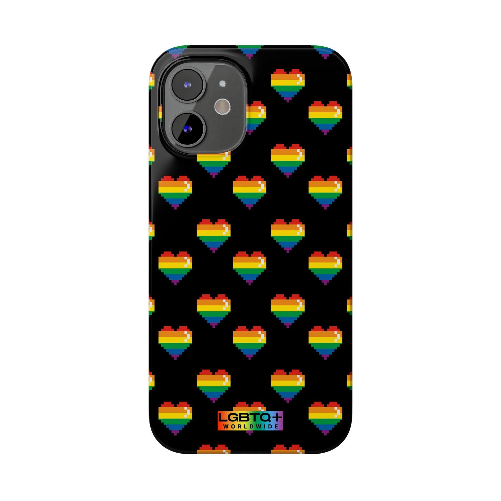 LGBTQWorldwide - ,,RETRO HERZEN" Handyhülle Accessories, Back-to-School, card, Glossy, iPhone, iPhone Cases, Phone accessory, Phone Cases, Samsung Cases, Slim lgbtq Bekleidung Accessoires unisex Zubehör