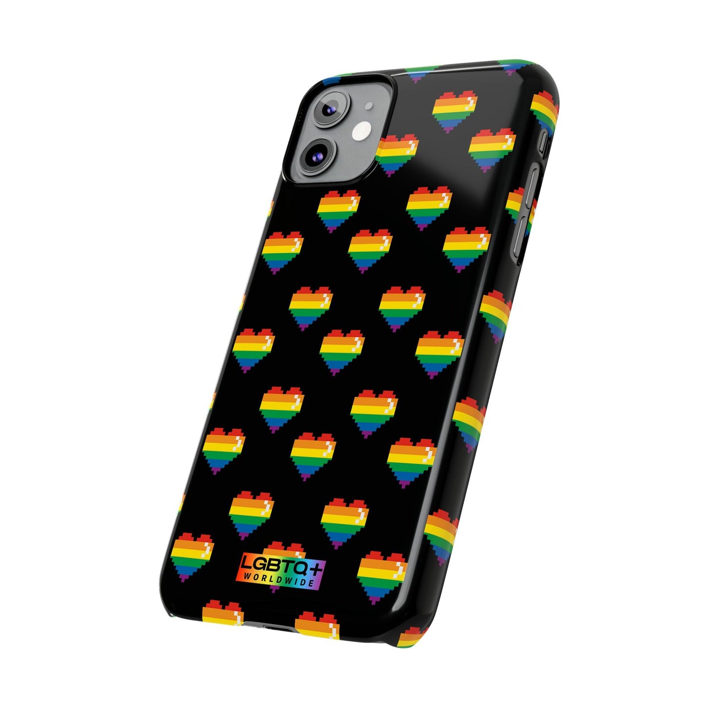 LGBTQWorldwide - ,,RETRO HERZEN" Handyhülle Accessories, Back-to-School, card, Glossy, iPhone, iPhone Cases, Phone accessory, Phone Cases, Samsung Cases, Slim lgbtq Bekleidung Accessoires unisex Zubehör