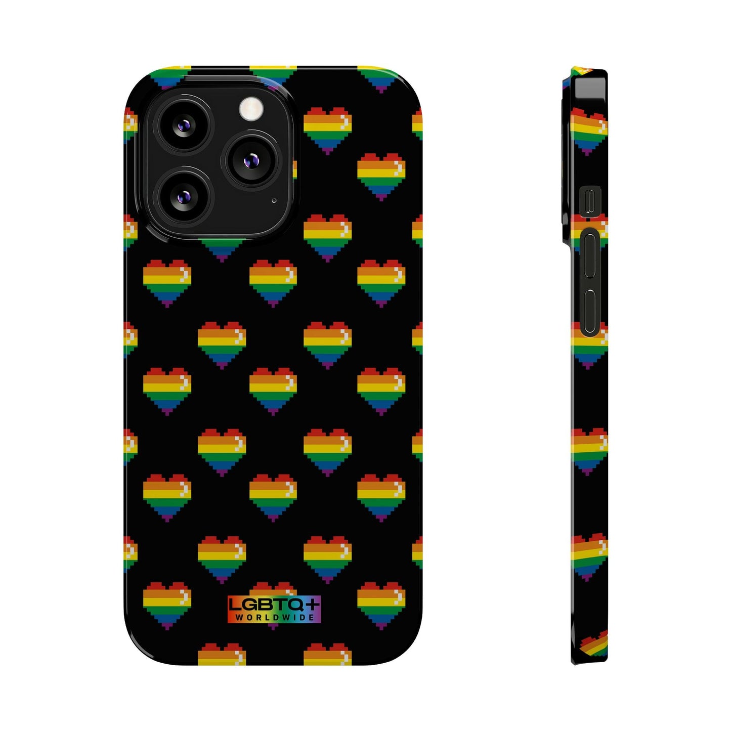 LGBTQWorldwide - ,,RETRO HERZEN" Handyhülle Accessories, Back-to-School, card, Glossy, iPhone, iPhone Cases, Phone accessory, Phone Cases, Samsung Cases, Slim lgbtq Bekleidung Accessoires unisex Zubehör