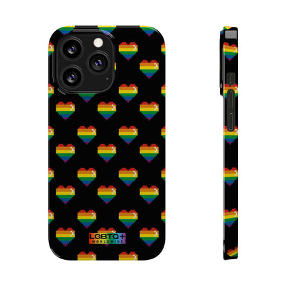 LGBTQWorldwide - ,,RETRO HERZEN" Handyhülle Accessories, Back-to-School, card, Glossy, iPhone, iPhone Cases, Phone accessory, Phone Cases, Samsung Cases, Slim lgbtq Bekleidung Accessoires unisex Zubehör