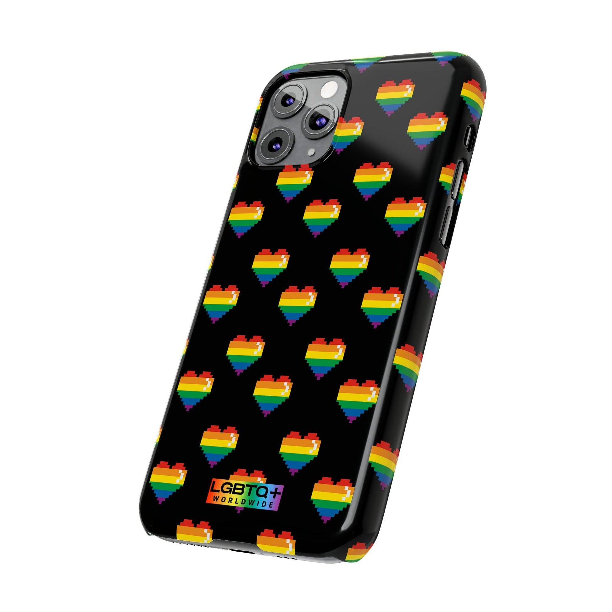 LGBTQWorldwide - ,,RETRO HERZEN" Handyhülle Accessories, Back-to-School, card, Glossy, iPhone, iPhone Cases, Phone accessory, Phone Cases, Samsung Cases, Slim lgbtq Bekleidung Accessoires unisex Zubehör