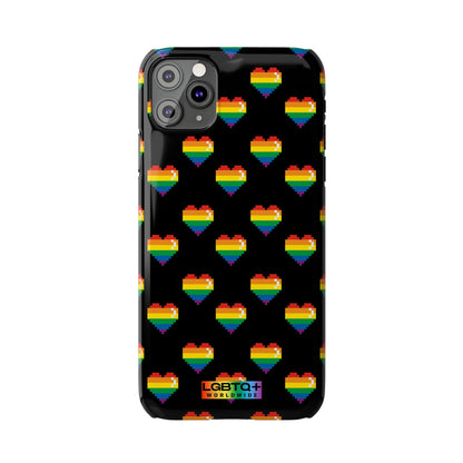 LGBTQWorldwide - ,,RETRO HERZEN" Handyhülle Accessories, Back-to-School, card, Glossy, iPhone, iPhone Cases, Phone accessory, Phone Cases, Samsung Cases, Slim lgbtq Bekleidung Accessoires unisex Zubehör