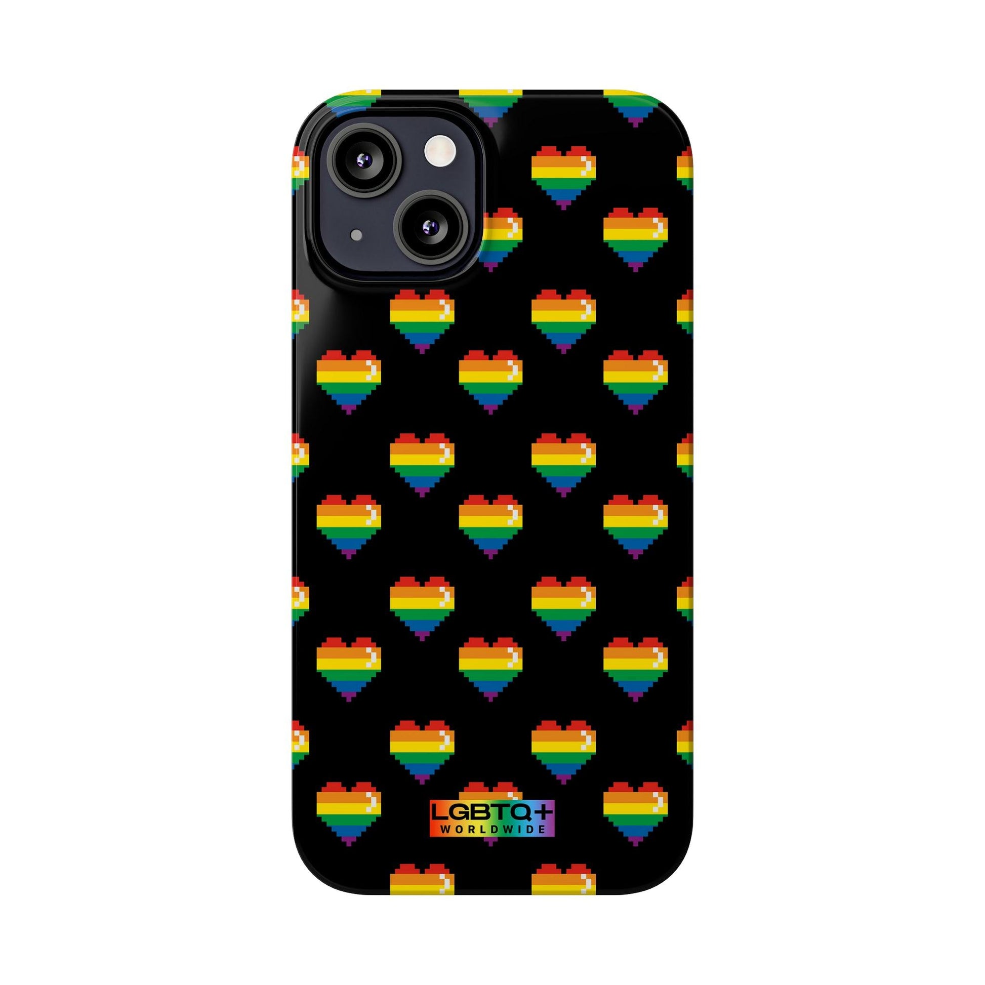 LGBTQWorldwide - ,,RETRO HERZEN" Handyhülle Accessories, Back-to-School, card, Glossy, iPhone, iPhone Cases, Phone accessory, Phone Cases, Samsung Cases, Slim lgbtq Bekleidung Accessoires unisex Zubehör