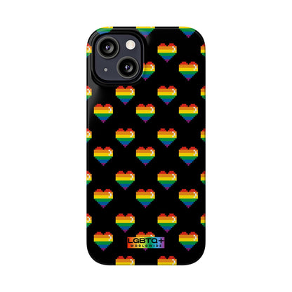 LGBTQWorldwide - ,,RETRO HERZEN" Handyhülle Accessories, Back-to-School, card, Glossy, iPhone, iPhone Cases, Phone accessory, Phone Cases, Samsung Cases, Slim lgbtq Bekleidung Accessoires unisex Zubehör