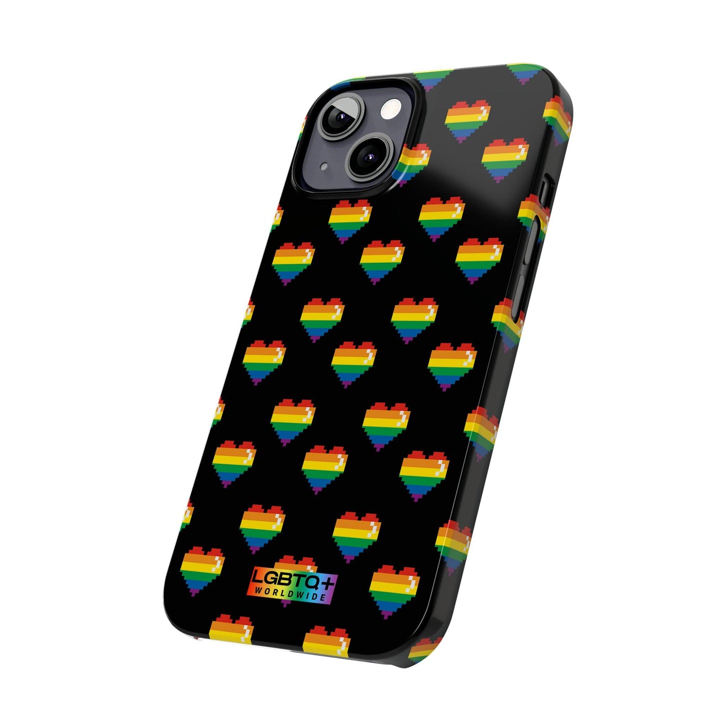 LGBTQWorldwide - ,,RETRO HERZEN" Handyhülle Accessories, Back-to-School, card, Glossy, iPhone, iPhone Cases, Phone accessory, Phone Cases, Samsung Cases, Slim lgbtq Bekleidung Accessoires unisex Zubehör