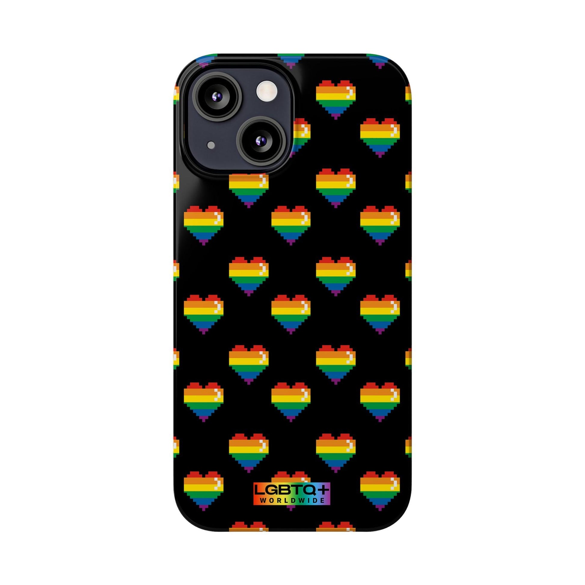 LGBTQWorldwide - ,,RETRO HERZEN" Handyhülle Accessories, Back-to-School, card, Glossy, iPhone, iPhone Cases, Phone accessory, Phone Cases, Samsung Cases, Slim lgbtq Bekleidung Accessoires unisex Zubehör