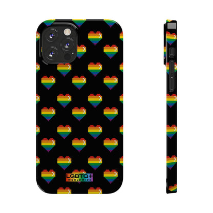 LGBTQWorldwide - ,,RETRO HERZEN" Handyhülle Accessories, Back-to-School, card, Glossy, iPhone, iPhone Cases, Phone accessory, Phone Cases, Samsung Cases, Slim lgbtq Bekleidung Accessoires unisex Zubehör