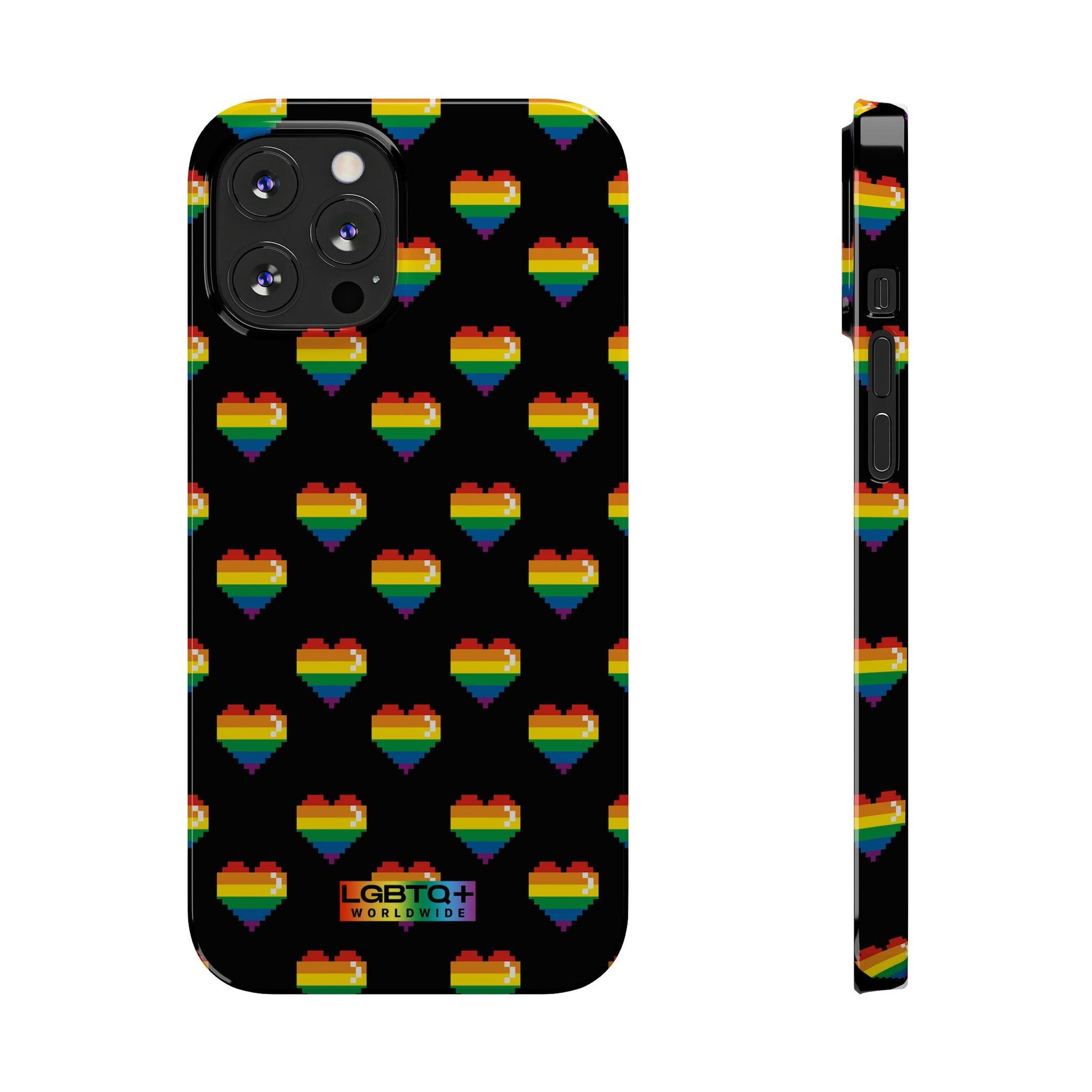 LGBTQWorldwide - ,,RETRO HERZEN" Handyhülle Accessories, Back-to-School, card, Glossy, iPhone, iPhone Cases, Phone accessory, Phone Cases, Samsung Cases, Slim lgbtq Bekleidung Accessoires unisex Zubehör