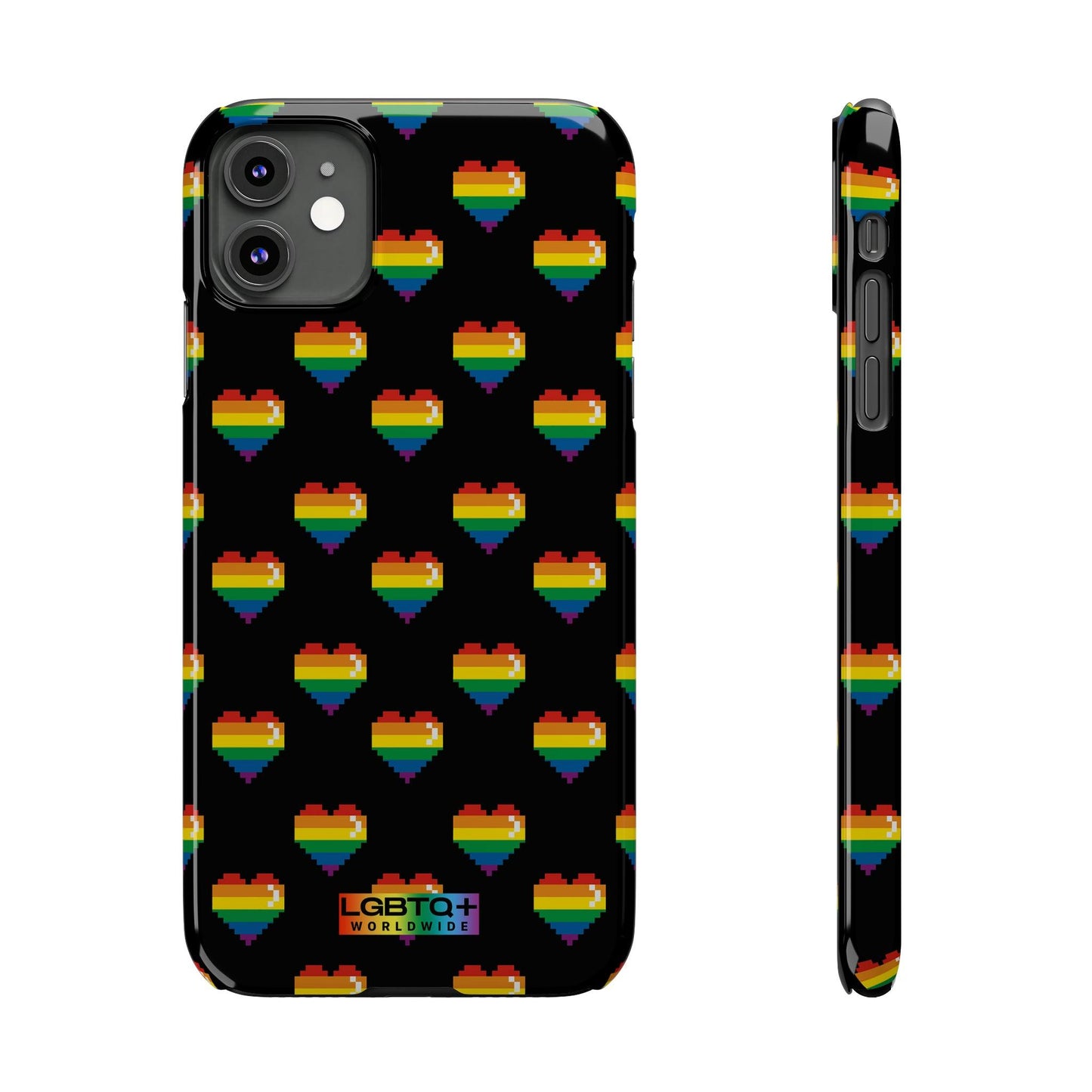 LGBTQWorldwide - ,,RETRO HERZEN" Handyhülle Accessories, Back-to-School, card, Glossy, iPhone, iPhone Cases, Phone accessory, Phone Cases, Samsung Cases, Slim lgbtq Bekleidung Accessoires unisex Zubehör