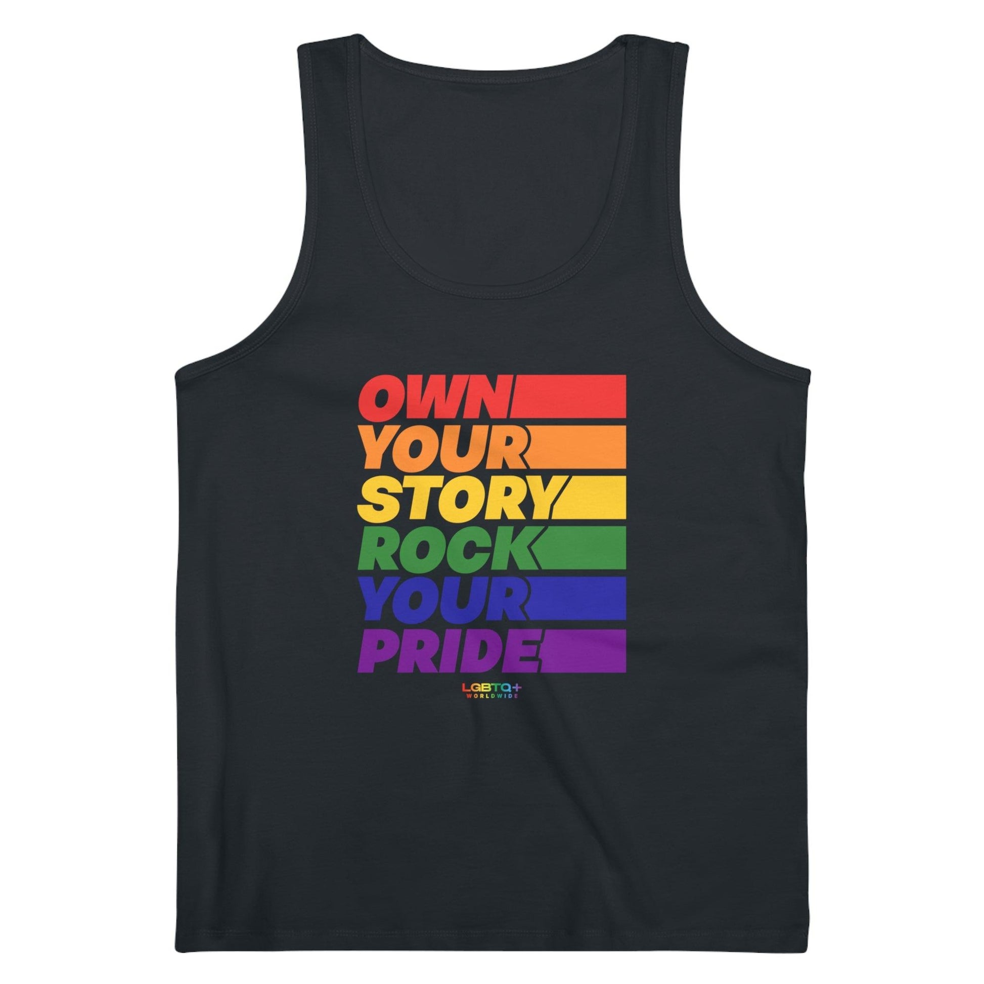 LGBTQWorldwide - ,,ROCKYOURPRIDE'' DTG, Eco-friendly, Men's Clothing, Neck Labels, Organic, Recycled, Slim fit, Sustainable, Tank Tops, Tanke, Vegan lgbtq Bekleidung Accessoires unisex Zubehör