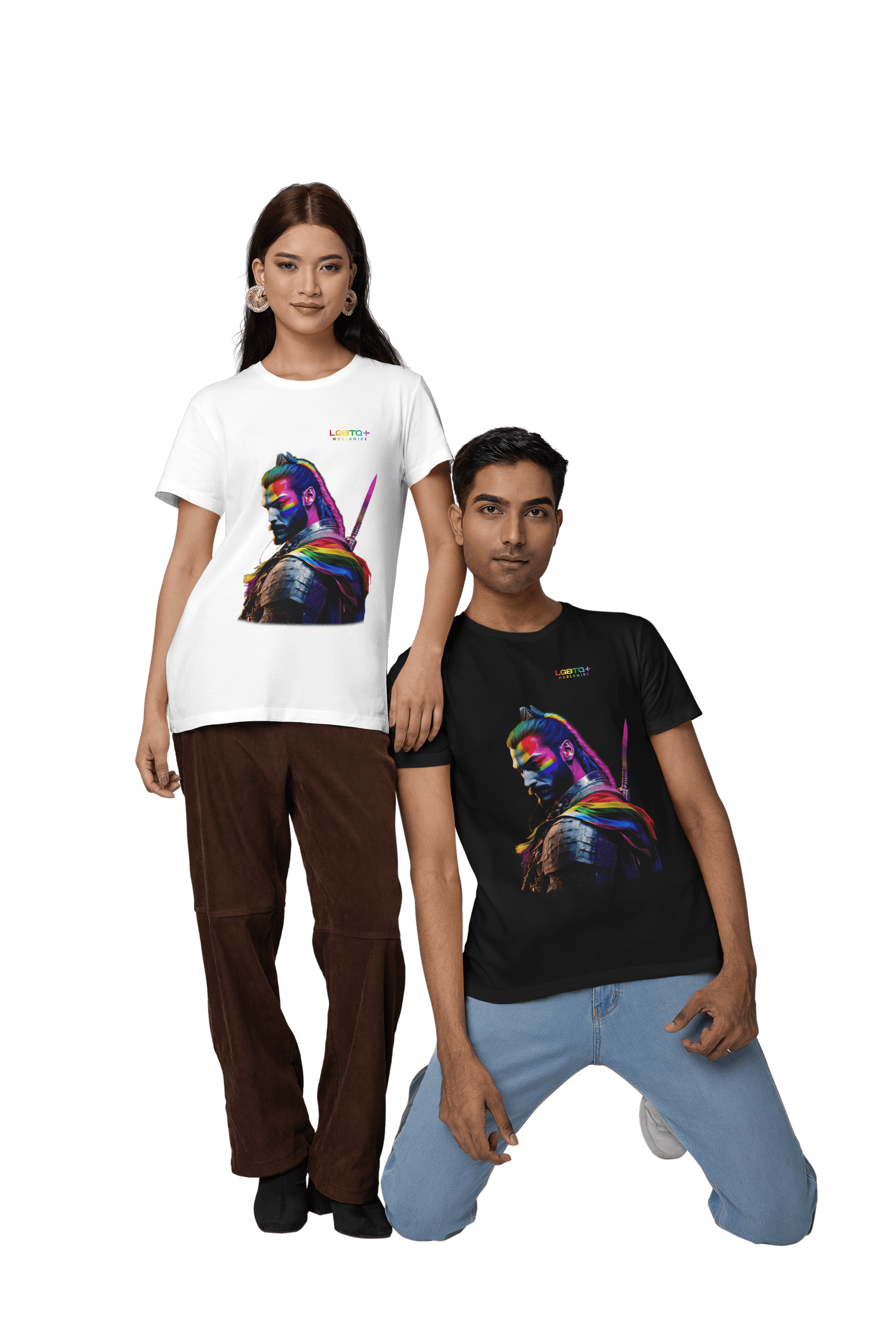 LGBTQWorldwide - ,,SAMURAI" ai, Cotton, Crew neck, DTG, Eco-friendly, Men's Clothing, Organic, Recycled, Regular fit, Sustainable, T-shirts, Unisex, Valentine's Day Picks, Vegan, Women's Clothing lgbtq Bekleidung Accessoires unisex Zubehör