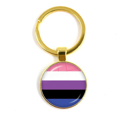 LGBTQWorldwide - Schlüsselanhänger Flagge Accessoires, Aktion lgbtq Bekleidung Accessoires unisex Zubehör