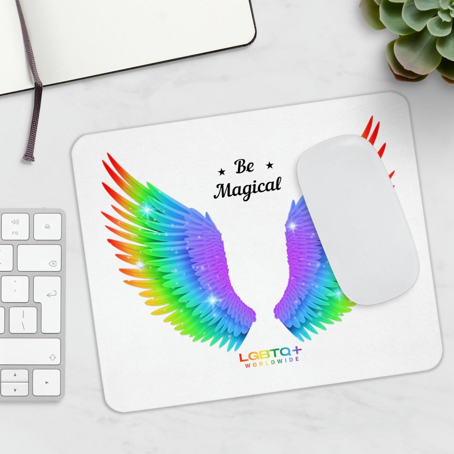 LGBTQWorldwide - ,,SEI EINZIGARTIG" Mauspad All, Desk, Home & Living, Mouse pad, Mouse Pads, Mousepad, tech lgbtq Bekleidung Accessoires unisex Zubehör