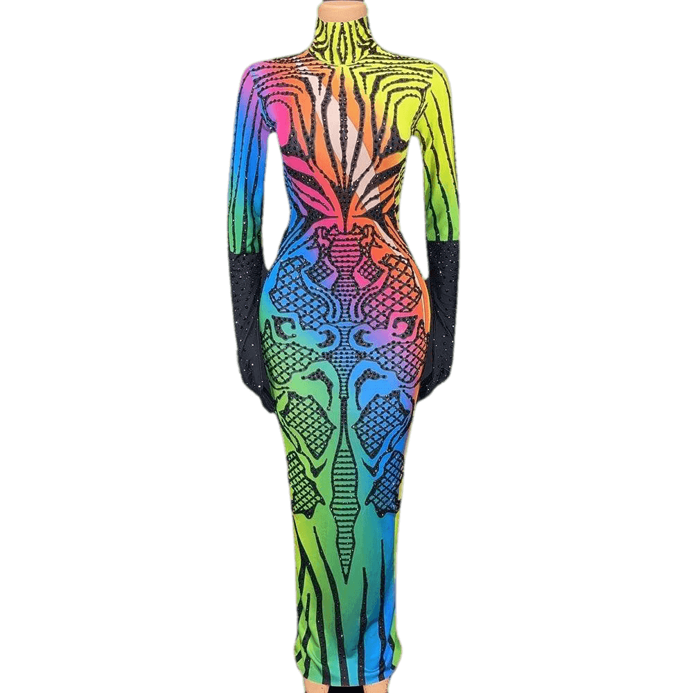 LGBTQWorldwide - Sexy Regenbogen Party Kleid lgbtq Bekleidung Accessoires unisex Zubehör