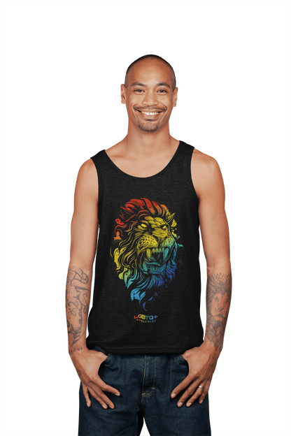 LGBTQWorldwide - ,,STARKER LÖWE'' DTG, Eco-friendly, Men's Clothing, Neck Labels, Organic, Recycled, Slim fit, Sustainable, Tank Tops, Tanke, Vegan lgbtq Bekleidung Accessoires unisex Zubehör