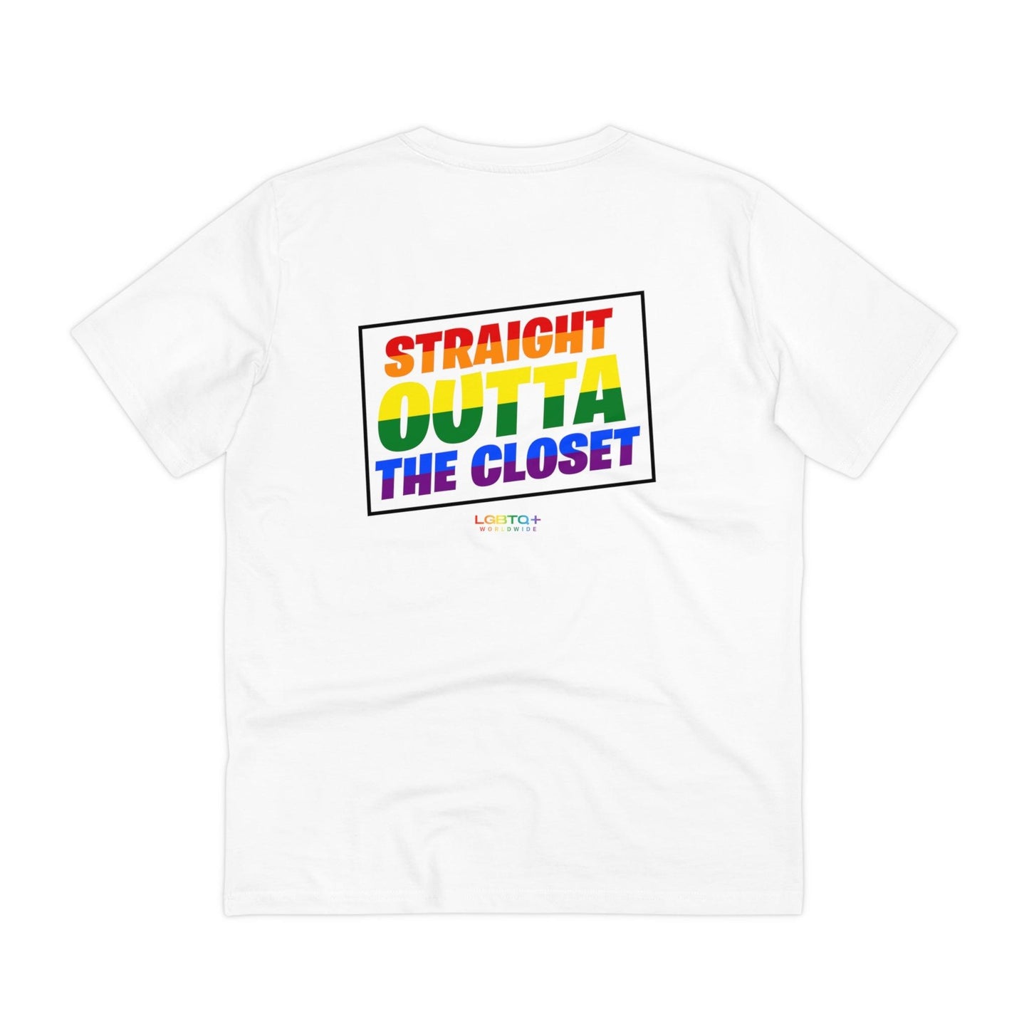 LGBTQWorldwide - ,,STRAIGHT OUTTA" Clothing, Cotton, Crew neck, DTG, Eco-friendly, Men's Clothing, Organic, Recycled, Regular fit, Sustainable, T-shirts, Unisex, Valentine's Day Picks, Vegan, Women's Clothing lgbtq Bekleidung Accessoires unisex Zubehör