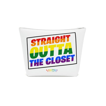 LGBTQWorldwide - ,,STRAIGHT OUTTA" Kosmetiktasche all, All Over Print, AOP, bag, Cosmetics, Home, Pouches, Sublimation, Travel Accessories, With zipper lgbtq Bekleidung Accessoires unisex Zubehör