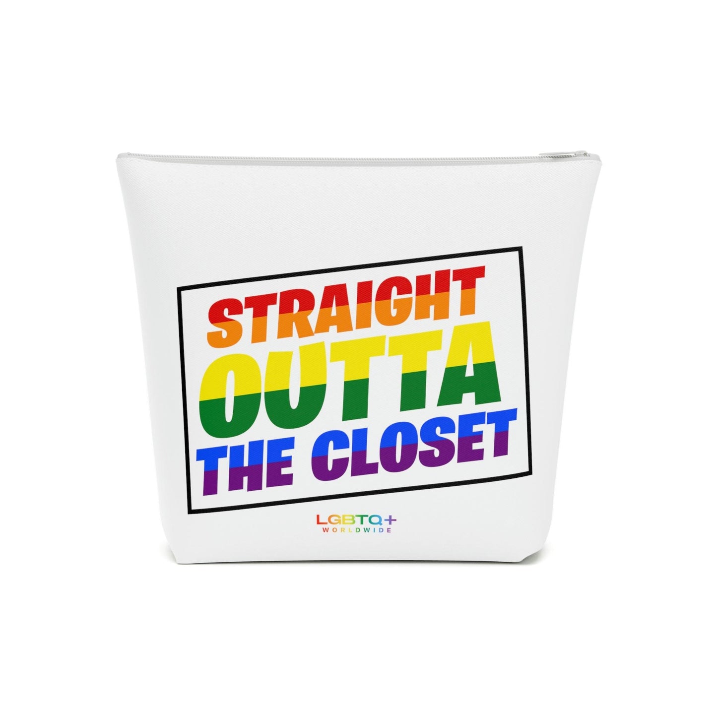 LGBTQWorldwide - ,,STRAIGHT OUTTA" Kosmetiktasche all, All Over Print, AOP, bag, Cosmetics, Home, Pouches, Sublimation, Travel Accessories, With zipper lgbtq Bekleidung Accessoires unisex Zubehör