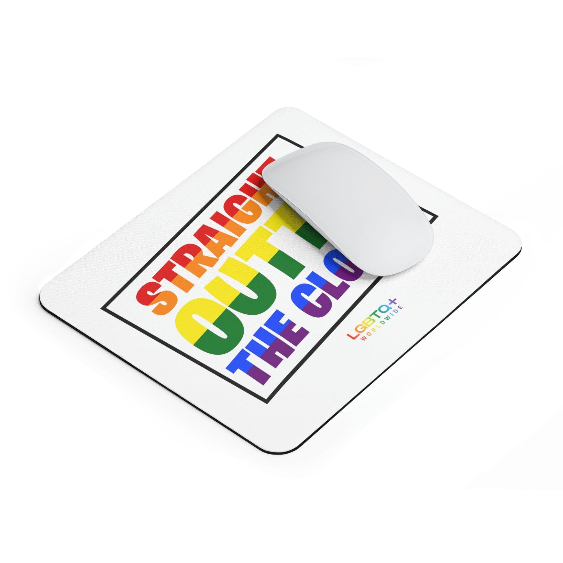 LGBTQWorldwide - ,,STRAIGHT OUTTA" Mauspad All, Desk, Home & Living, Mouse pad, Mouse Pads, Mousepad, tech lgbtq Bekleidung Accessoires unisex Zubehör