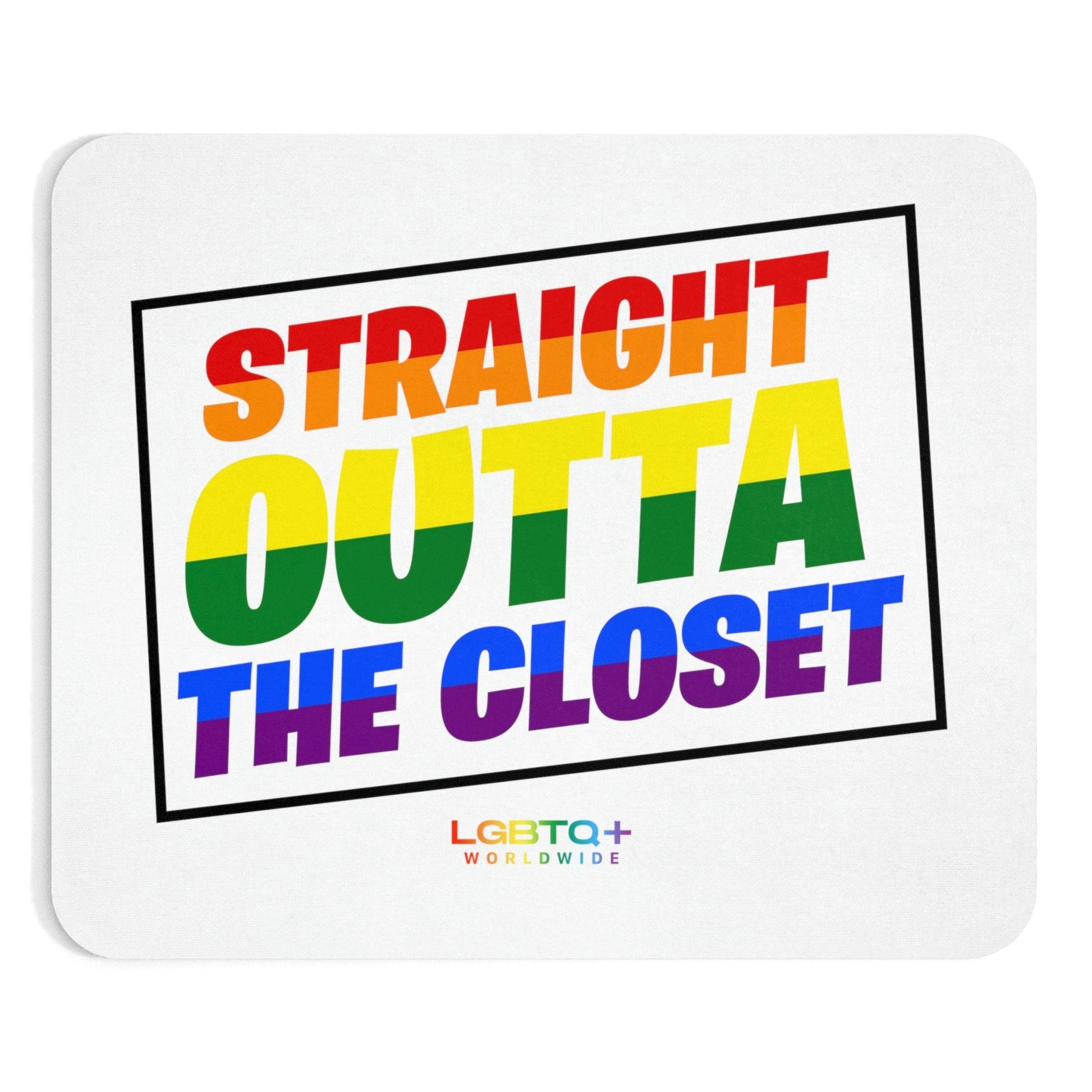 LGBTQWorldwide - ,,STRAIGHT OUTTA" Mauspad All, Desk, Home & Living, Mouse pad, Mouse Pads, Mousepad, tech lgbtq Bekleidung Accessoires unisex Zubehör