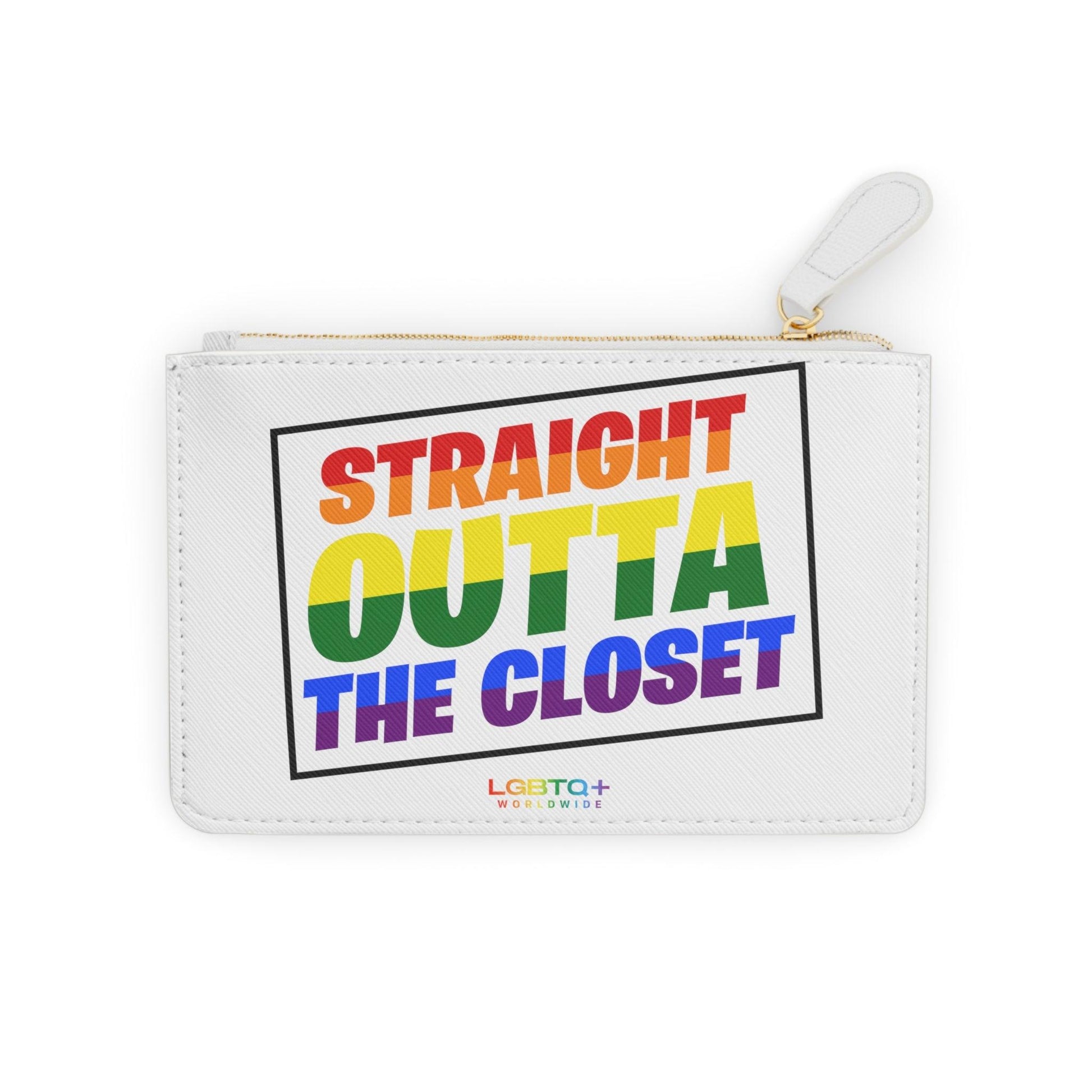 LGBTQWorldwide - ,,STRAIGHT OUTTA" Vegane Ledertasche Accessories, AOP, Assembled in the USA, Bags, Made in USA, mini bag, Vegan lgbtq Bekleidung Accessoires unisex Zubehör