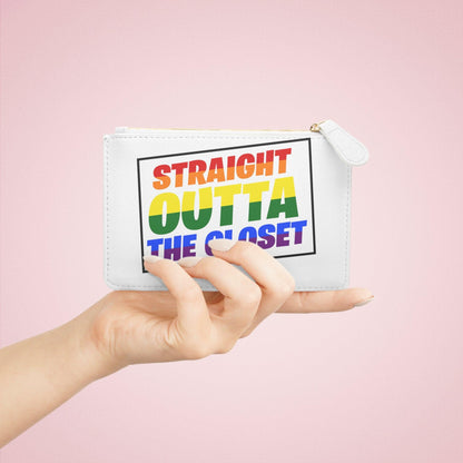 LGBTQWorldwide - ,,STRAIGHT OUTTA" Vegane Ledertasche Accessories, AOP, Assembled in the USA, Bags, Made in USA, mini bag, Vegan lgbtq Bekleidung Accessoires unisex Zubehör